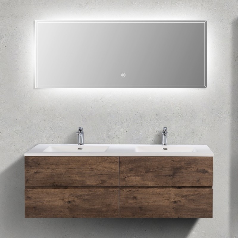 Meuble salle de bain Bellissimo noir 150 cm