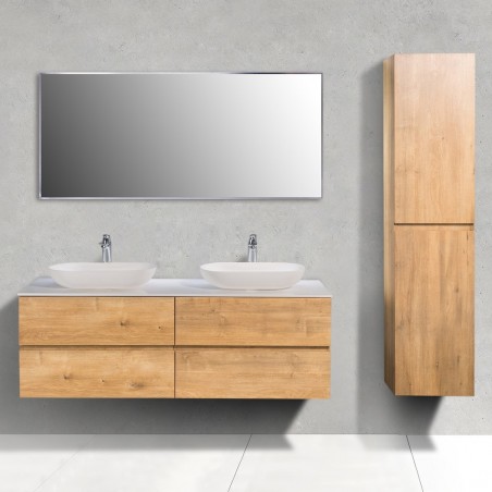 Pack Singapour 150cm Chêne naturel | double vasque Pack Singapour 150cm Chêne naturel | double vasque