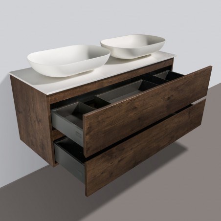 Ensemble meuble de salle de bain Singapour 120 cm | Chêne foncé Ensemble meuble de salle de bain Singapour 120 cm | Chêne foncé