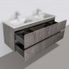 Meuble sous-vasque | Trinité 120cm double béton Meuble sous-vasque | Trinité 120cm double béton
