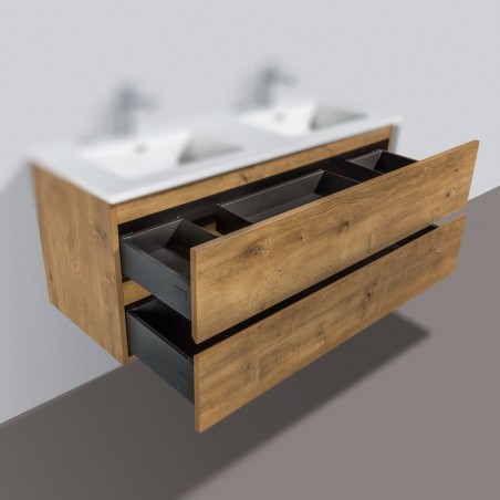 Meuble sous-vasque | Trinité 120cm double chêne naturel Meuble sous-vasque | Trinité 120cm double chêne naturel