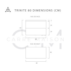 Ensemble Trinité 80 cm | Béton