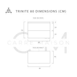 Meuble sous-vasque | Trinité 80cm