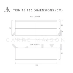 Ensemble Trinité 150 cm | Chêne clair