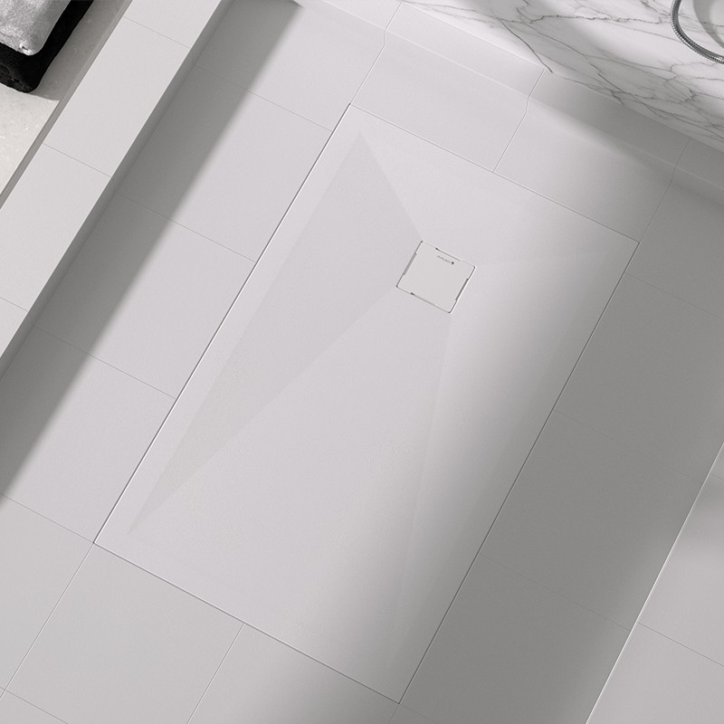 Receveur Duplach Stone HIDDEN Blanc