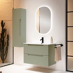 ensemble meubles salles de bains Kyoto 80 gris olive