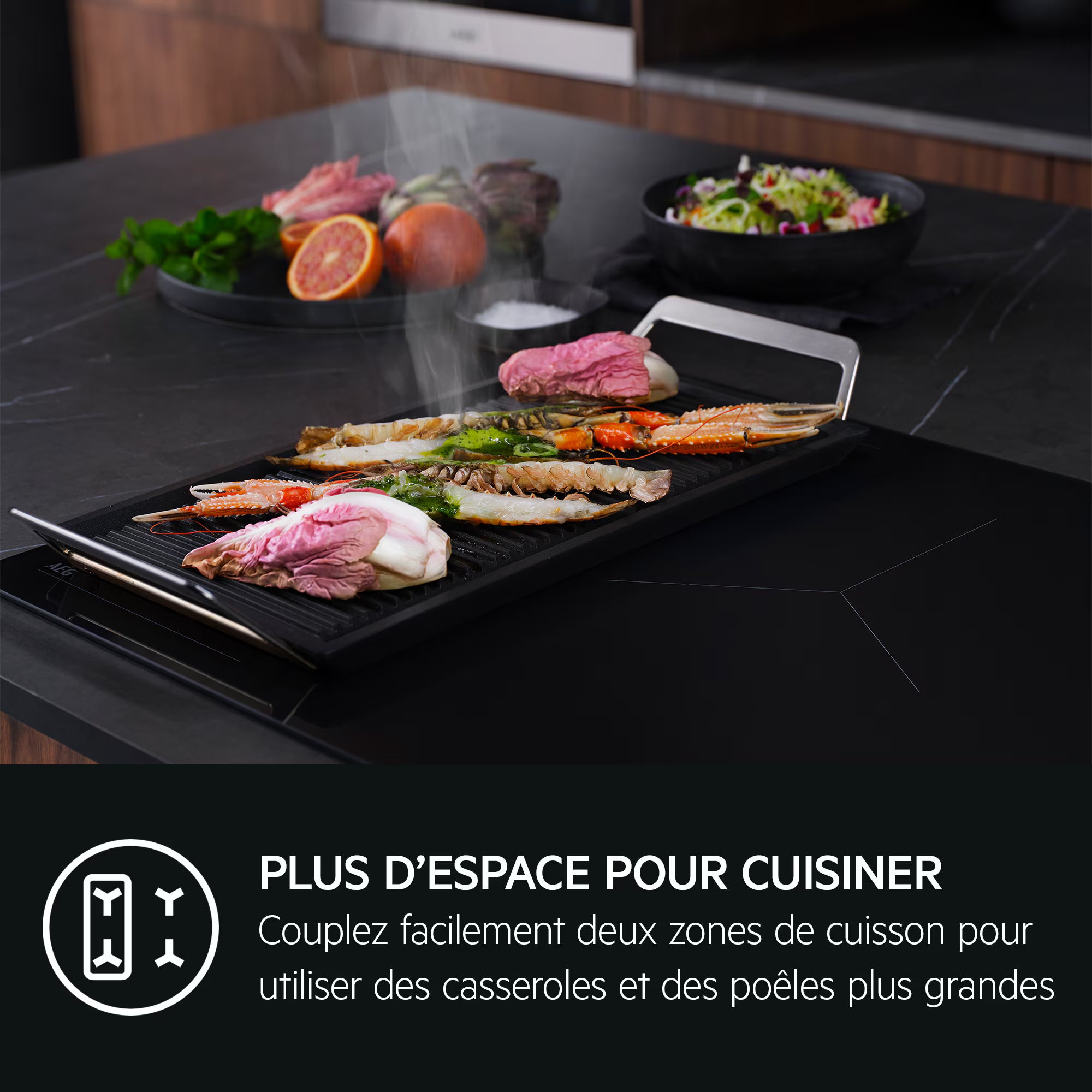 Plaque de cuisson induction 80cm NIG85M30AB AEG