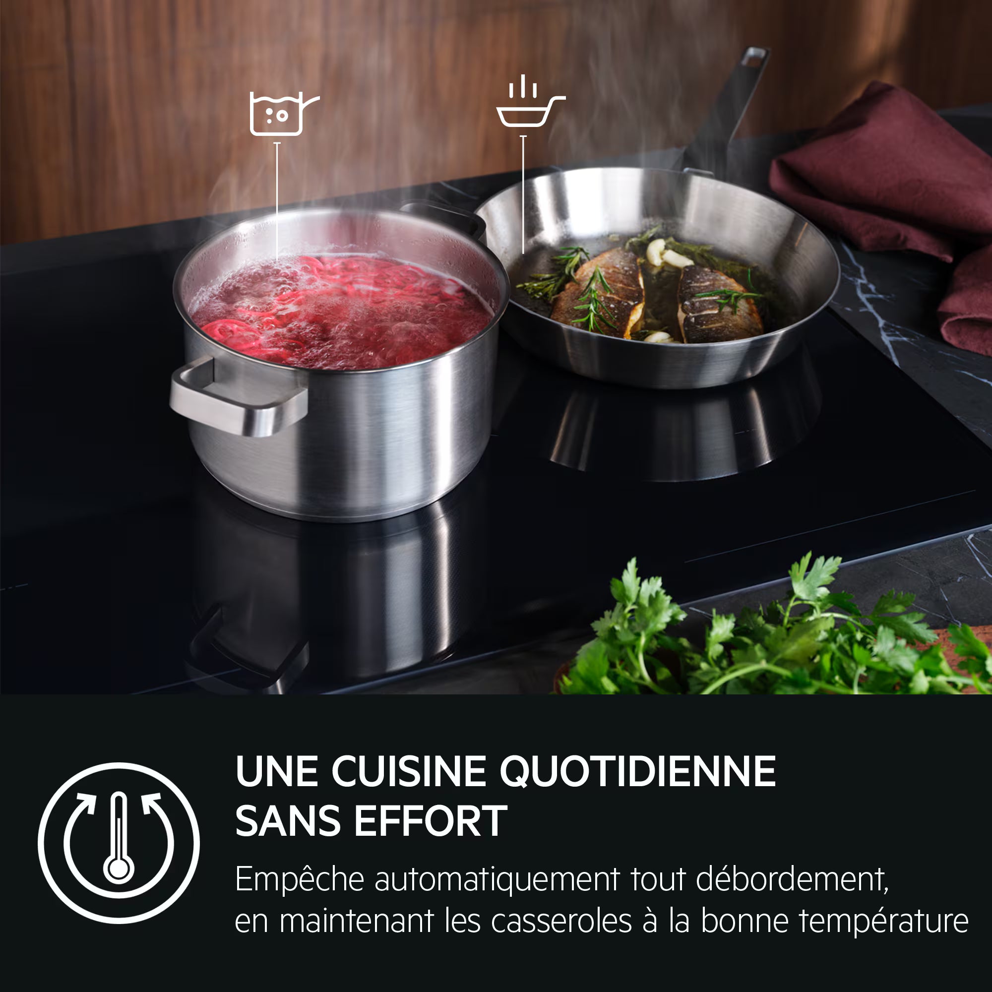 Plaque de cuisson induction 80cm TI84IB30FZ AEG