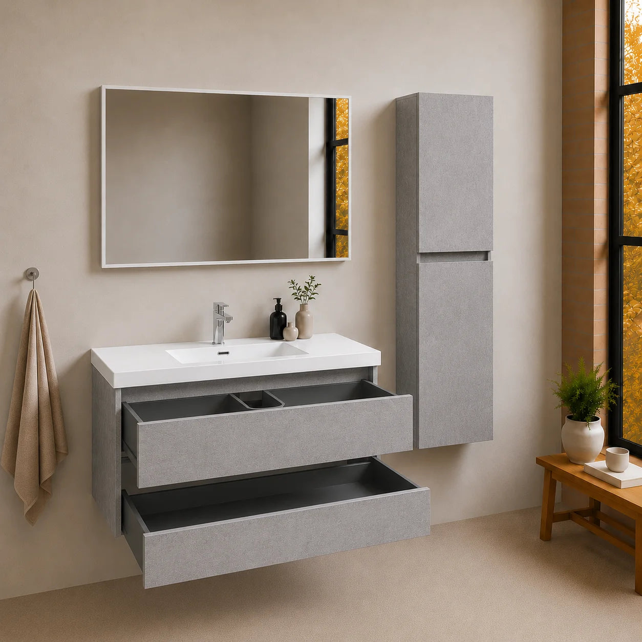 Ensemble Trinité 100 cm | Béton Carre maison