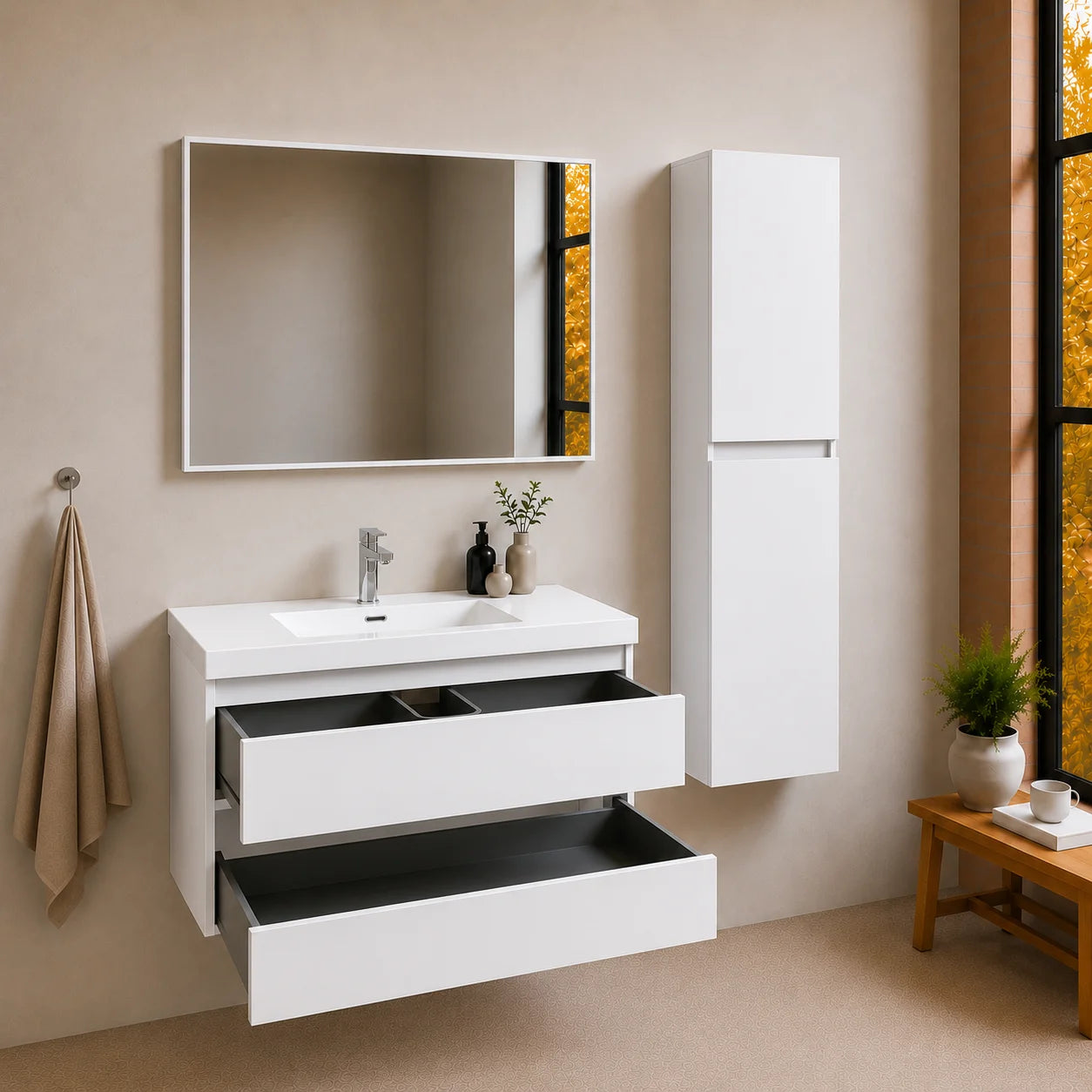 Ensemble Trinité 100 cm | Blanc Carre maison