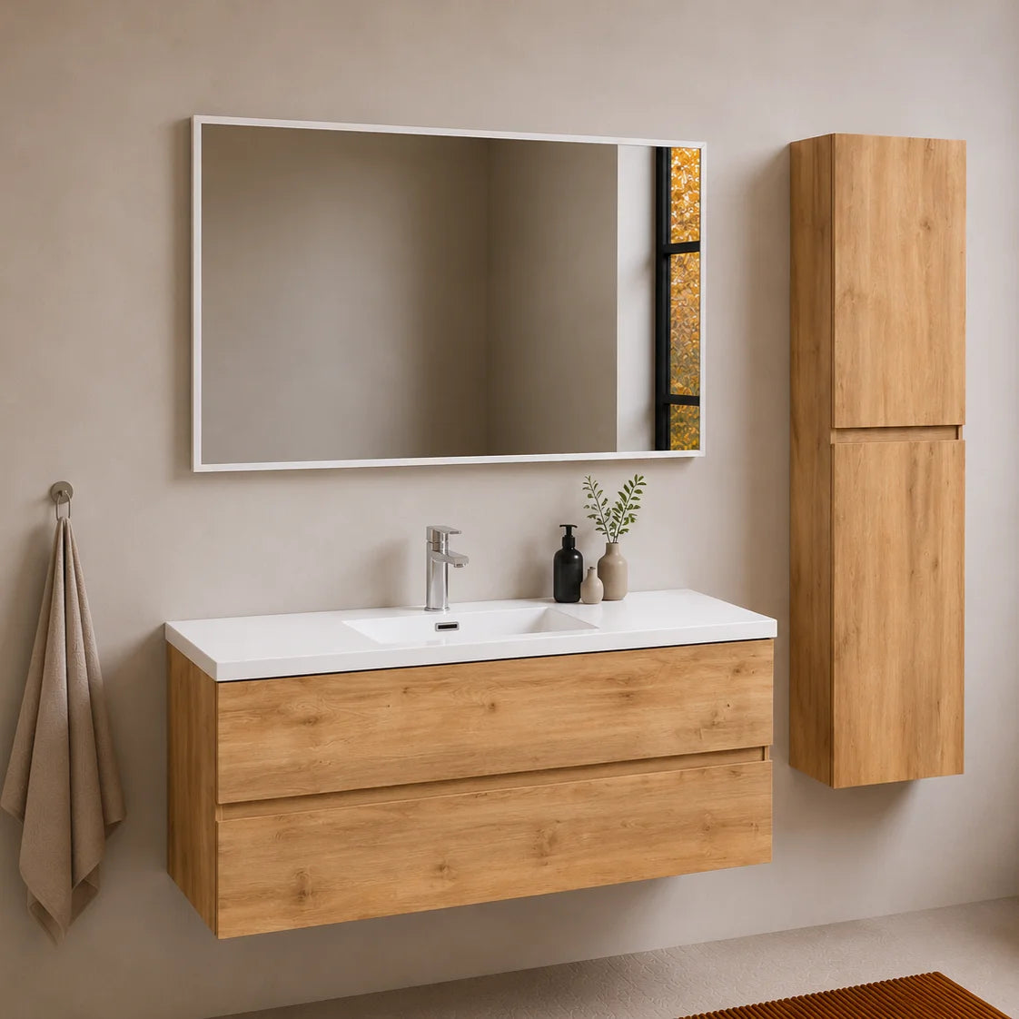 Ensemble Trinité 120 cm | Chêne naturel Carre maison