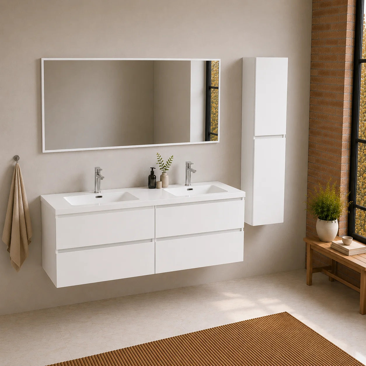 Ensemble Trinité 150 cm | Blanc Carre maison