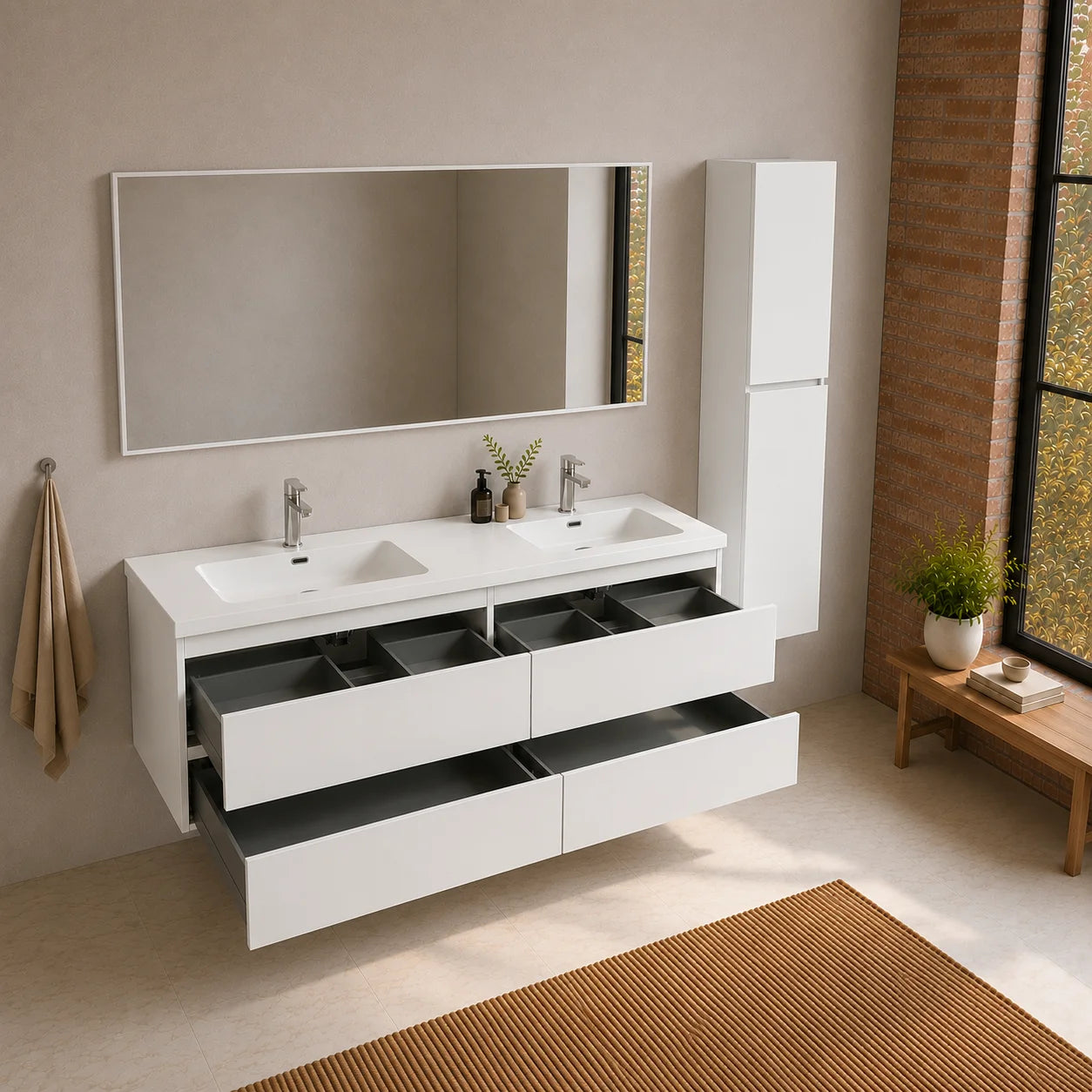 Ensemble Trinité 150 cm | Blanc Carre maison