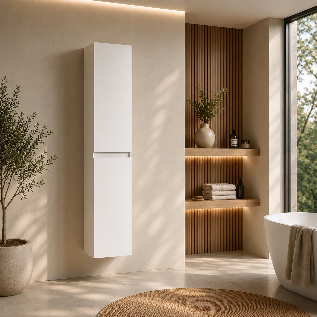 Colonne de rangement Trinité | Blanc Carre maison