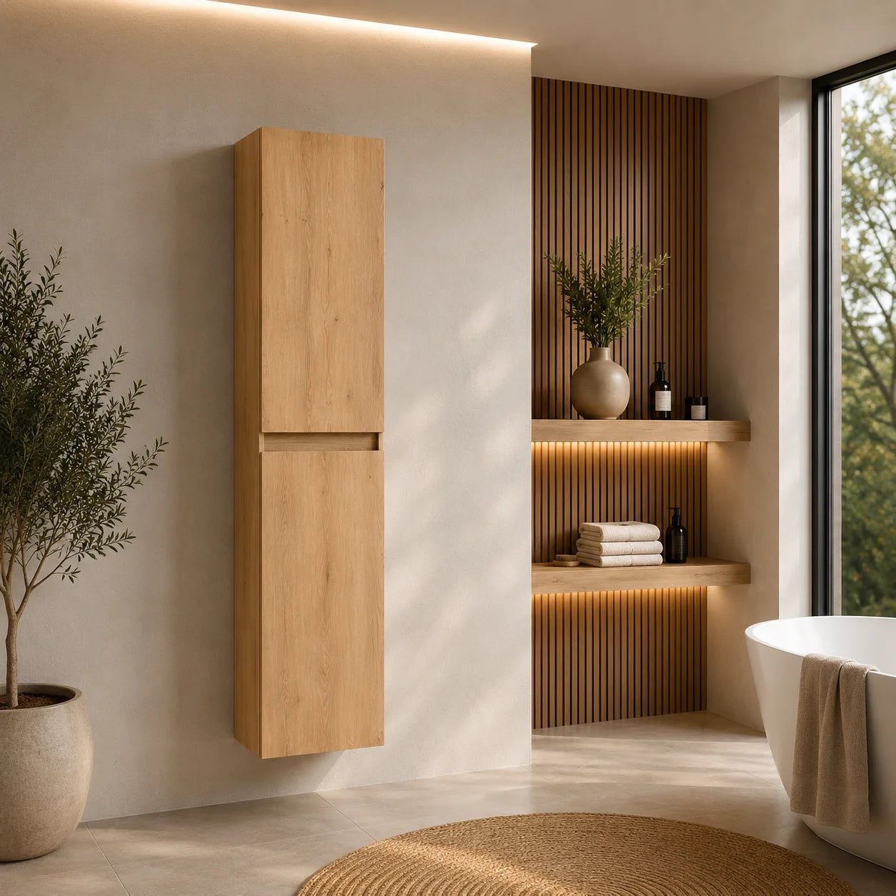 Colonne de rangement Trinité | Chêne naturel Carre maison
