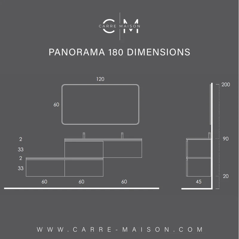 Ensemble Panorama 180 | Chêne clair Banhoazis