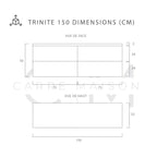 Ensemble Trinité 150 cm | Chêne clair Carre maison