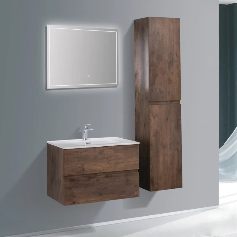 Ensemble Trinité 80 cm | Chêne foncé Carre maison