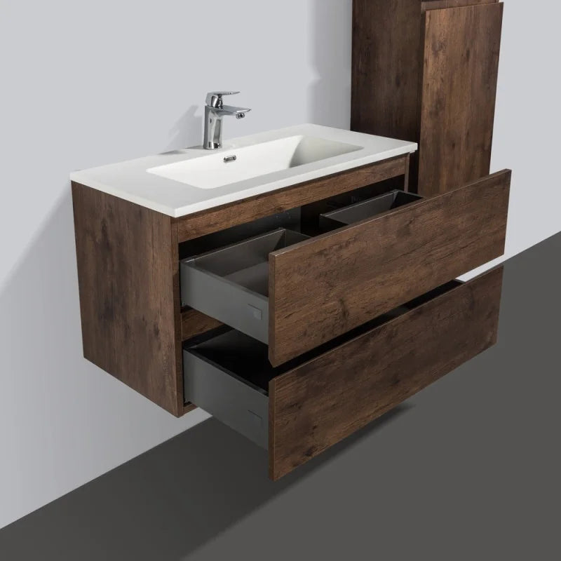 Ensemble Trinité 80 cm | Chêne foncé Carre maison