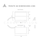 Ensemble Trinité 80 cm | Chêne foncé Carre maison