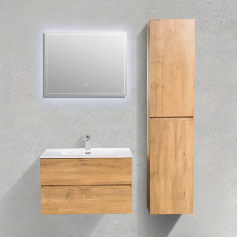 Ensemble Trinité 80 cm | Chêne naturel Carre maison