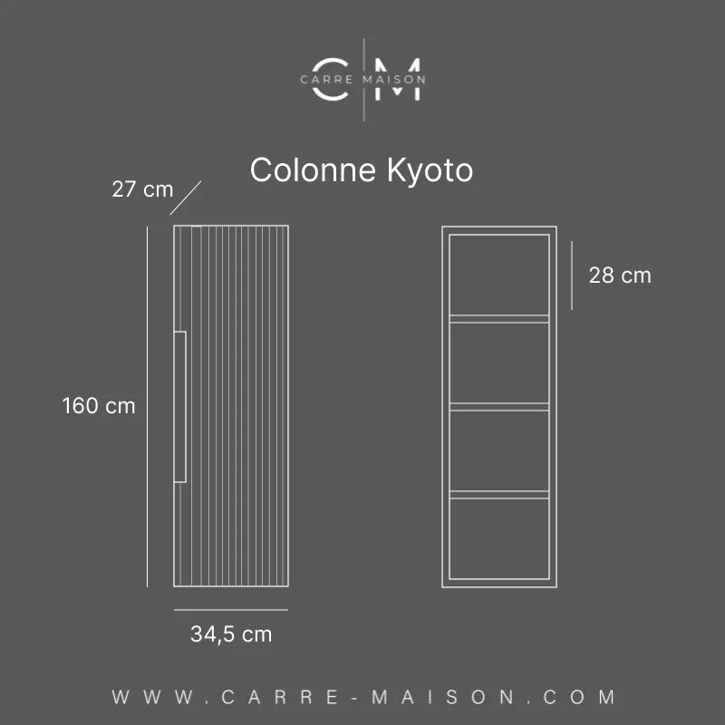 Colonne Kyoto | Bleu minéral VISOBATH