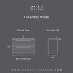 Ensemble KYOTO 100cm | Noyer VISOBATH