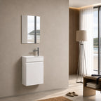 Lave-mains Trinité 40cm | Blanc brillant Carre maison