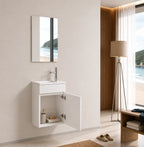 Lave-mains Trinité 40cm | Blanc brillant Carre maison