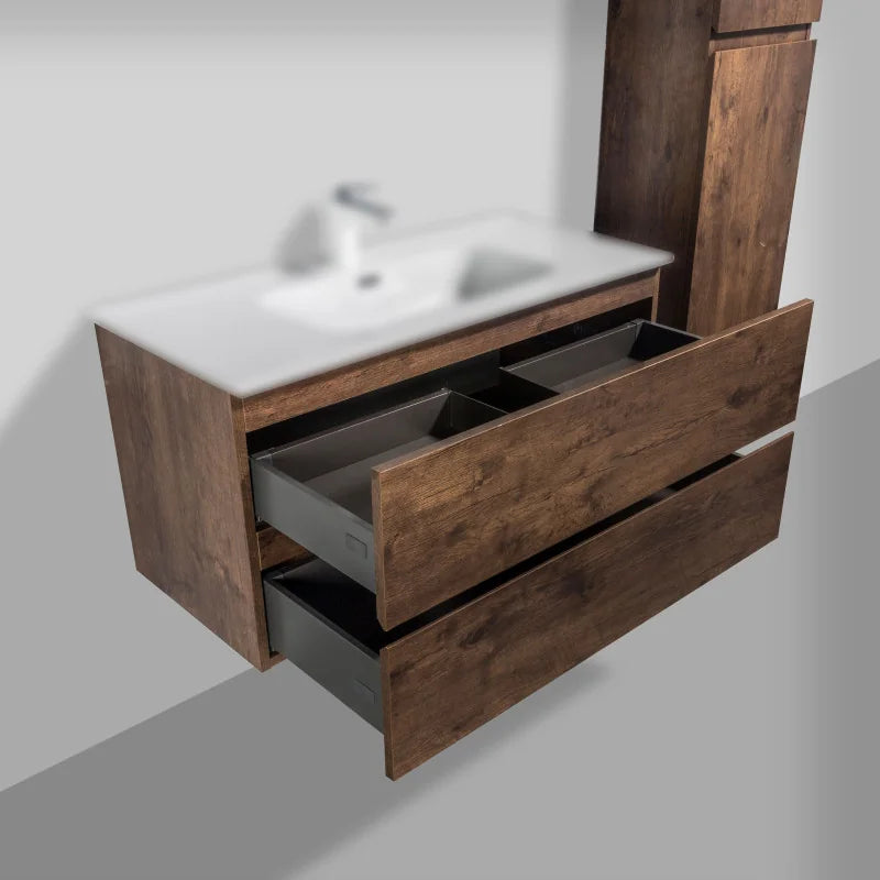 Meuble Trinité 100 cm | Chêne foncé Carre maison