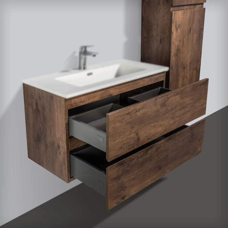 Meuble Trinité 80cm | Chêne foncé Carre maison