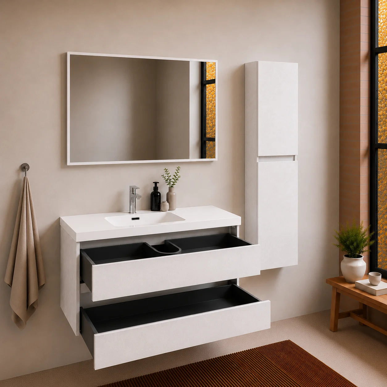 Ensemble Trinité 120 cm | Blanc Carre maison